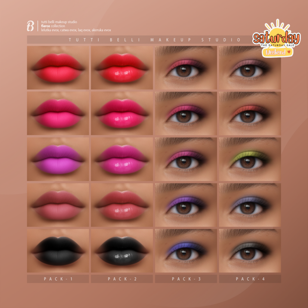 Fierce Collection Cosmetics - AkX/CatwaX/EvoX/LaqX	&lt;a href=&quot;http://maps.secondlife.com/secondlife/Malkine/79/162/501&quot; target=&quot;_blank&quot;&gt;Teleport&lt;/a&gt;