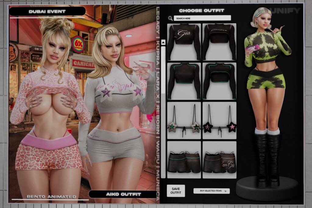 Aiko Outfit - Inithium/Legacy/MaitreyaX/Reborn/Yentements/+mods, L$250-L$325 each/L$1099-L$1299 each FP