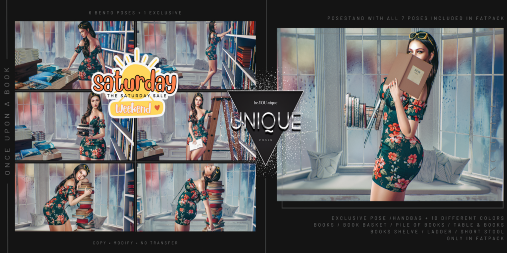 Once Upon A Book Poses &amp; Props	&lt;a href=&quot;http://maps.secondlife.com/secondlife/Soul/80/240/1352&quot; target=&quot;_blank&quot;&gt;Teleport&lt;/a&gt;