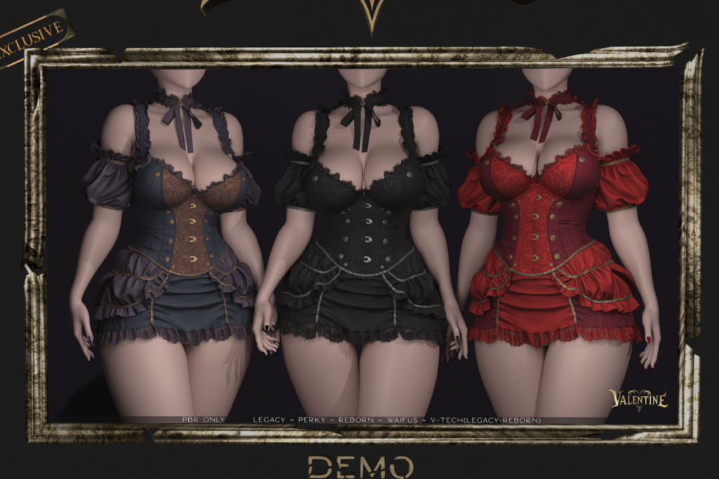 Montgomery Dress - Legacy/Reborn/+mods, L$349 each/L$1259 FP