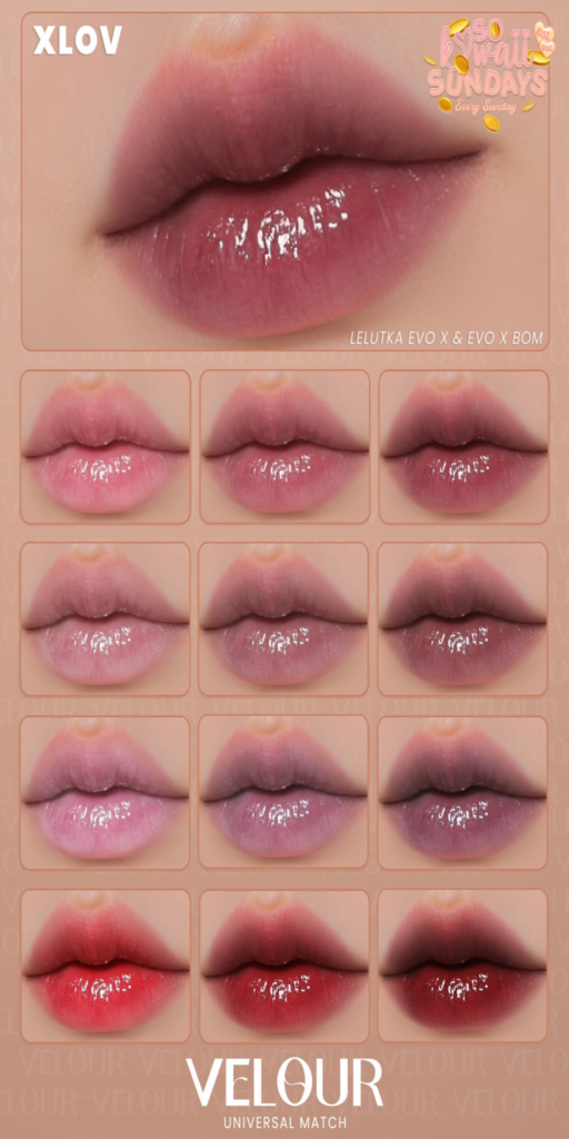 Xlov Faded Lipstick - EvoX	&lt;a href=&quot;http://maps.secondlife.com/secondlife/VELOUR/93/115/83&quot; target=&quot;_blank&quot;&gt;Teleport&lt;/a&gt;