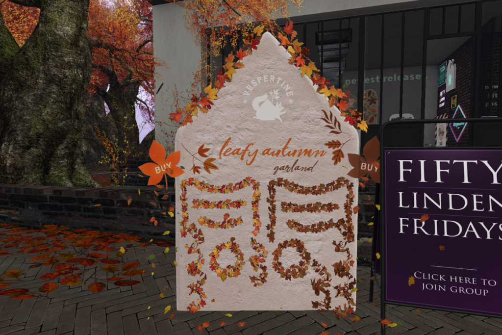 Leafy Autumn Garland	&lt;a href=&quot;http://maps.secondlife.com/secondlife/Pure%20Dreams/135/109/18&quot; target=&quot;_blank&quot;&gt;Teleport&lt;/a&gt;