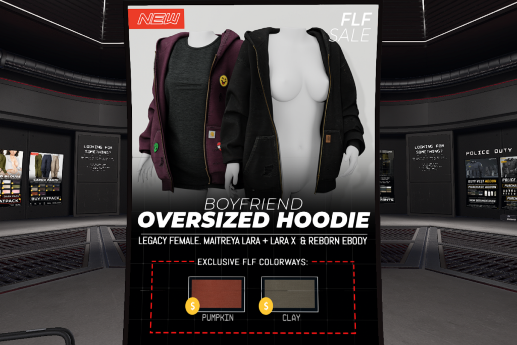 Boyfriend Oversized Hoodie - Legacy/Maitreya/Reborn/+mods	&lt;a href=&quot;http://maps.secondlife.com/secondlife/Classified/167/192/1002&quot; target=&quot;_blank&quot;&gt;Teleport&lt;/a&gt;