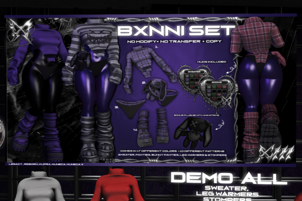Bxnni Set - Inithium/Legacy/Reborn/Yentements/+mods, L$199-L$299 each/L$899 each FP