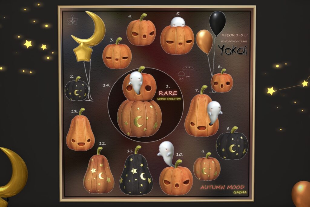 Autumn Mood Decor Gacha, L$59 per play