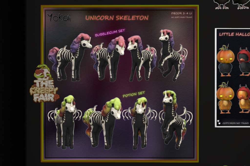 Unicorn Skeleton, L$229 each
