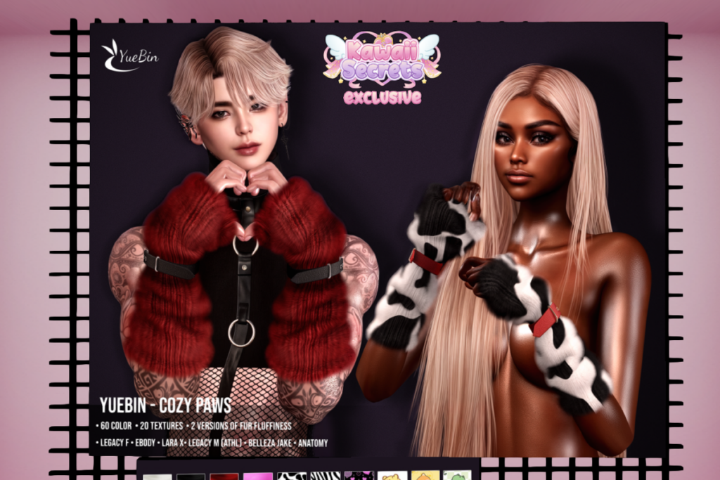 Cozy Paws - Anatomy/Jake/Legacy/Maitreya/Reborn/+mods, L$199 each/L$999 FP