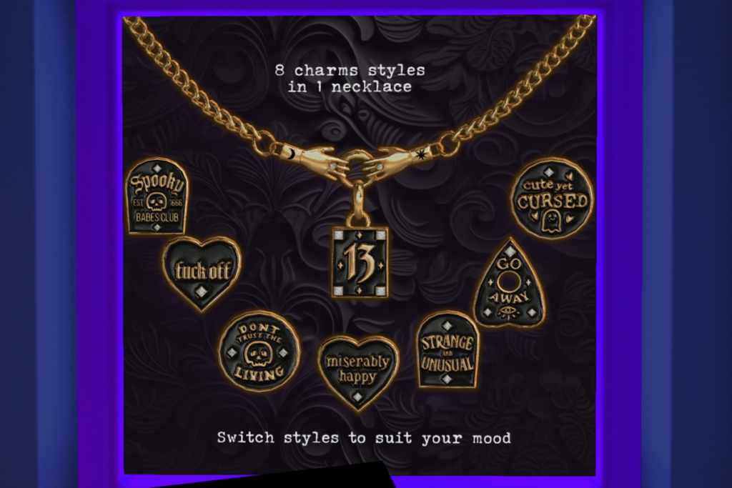 Grave Babe Charm Necklace - Inithium/Legacy/Maitreya/Reborn, L$399