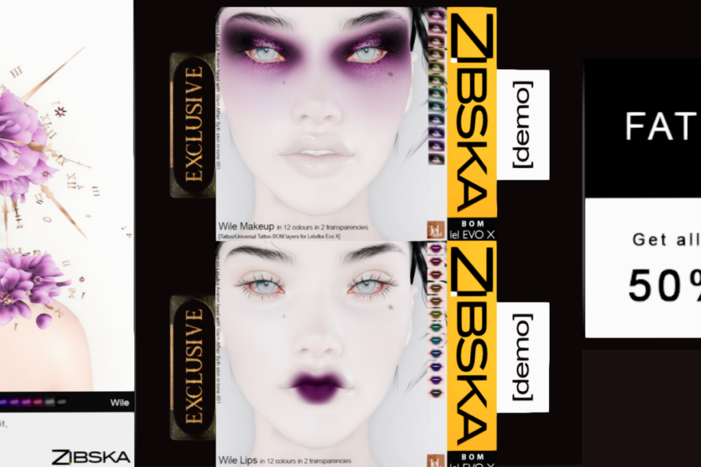 Wile Makeup - Evo X, L$200 | Wile Lips - Evo X, L$200