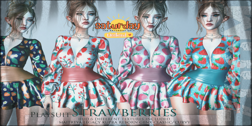 Strawberries Playsuit - GenX/Inithium/Legacy/Maitreya/Reborn	&lt;a href=&quot;http://maps.secondlife.com/secondlife/Sunset/72/63/2001&quot; target=&quot;_blank&quot;&gt;Teleport&lt;/a&gt;