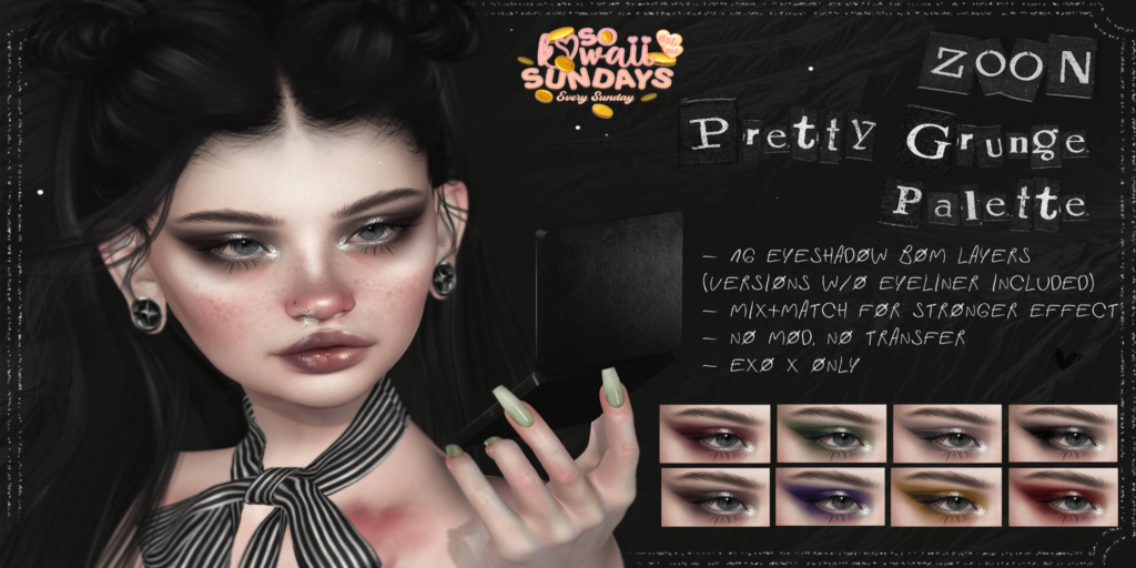 Pretty Grunge Palette Eyeshadows - EvoX	&lt;a href=&quot;http://maps.secondlife.com/secondlife/Timida/50/175/1466&quot; target=&quot;_blank&quot;&gt;Teleport&lt;/a&gt;