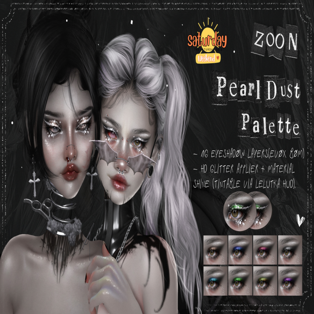 Pearl Dust Palette Eyeshadows - EvoX	&lt;a href=&quot;http://maps.secondlife.com/secondlife/Timida/50/175/1466&quot; target=&quot;_blank&quot;&gt;Teleport&lt;/a&gt;