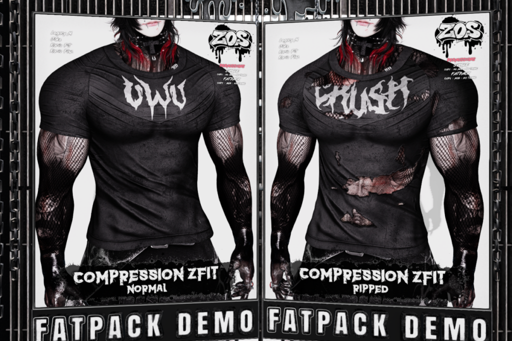 Compression Zfit &amp; Compression ZFit Ripped - Jake/Kario Fit+Flex/Legacy, L$340 each/L$1400 each FP/L$1800 MP