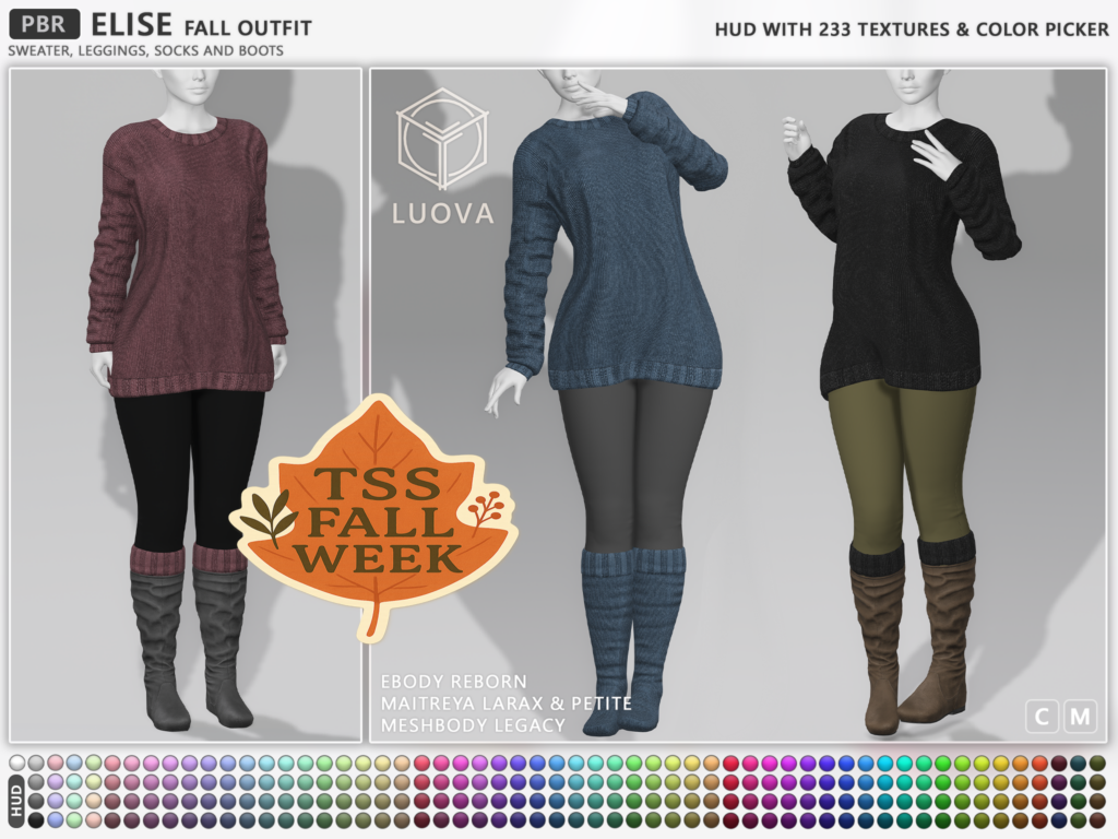 Elise Fall Outfit - Legacy/MaitreyaX/Reborn/+mods	&lt;a href=&quot;https://maps.secondlife.com/secondlife/Lost%20Souls/96/110/22&quot; target=&quot;_blank&quot;&gt;Teleport&lt;/a&gt;