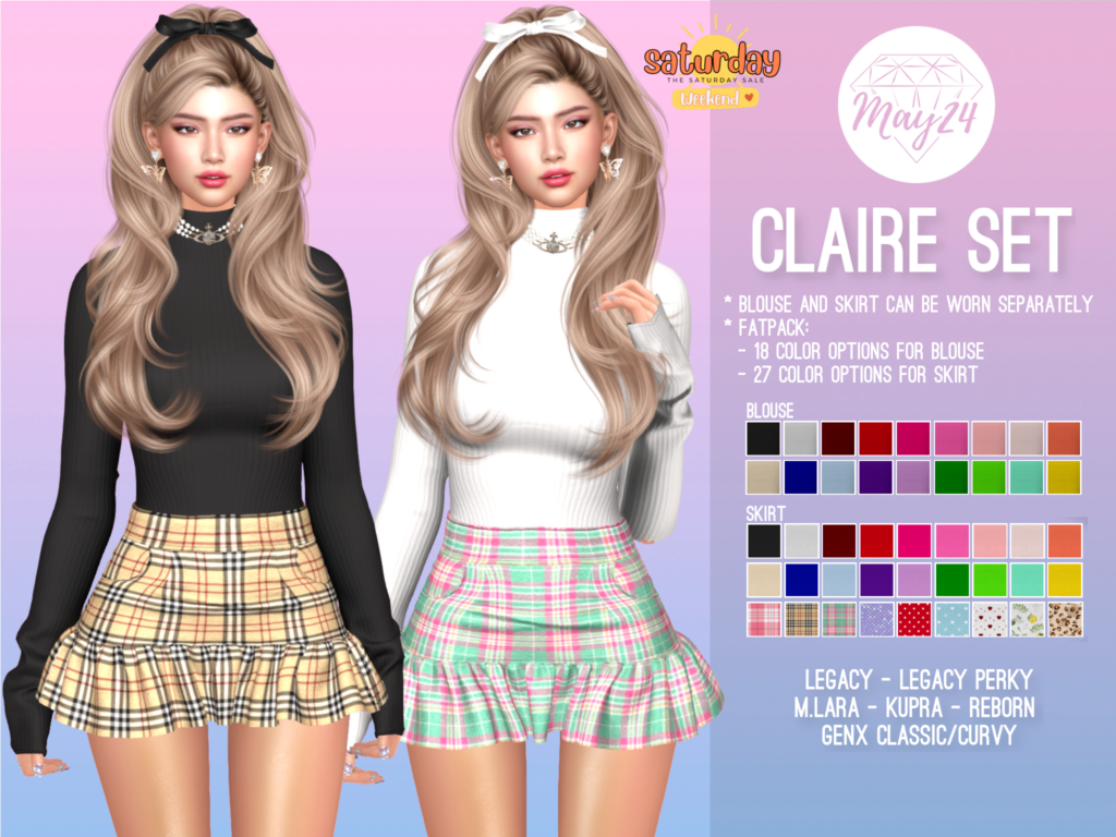 Claire Set - GenX/Inithium/Legacy/Maitreya/Reborn/+mods	&lt;a href=&quot;http://maps.secondlife.com/secondlife/Highway%20Star/144/134/23&quot; target=&quot;_blank&quot;&gt;Teleport&lt;/a&gt;