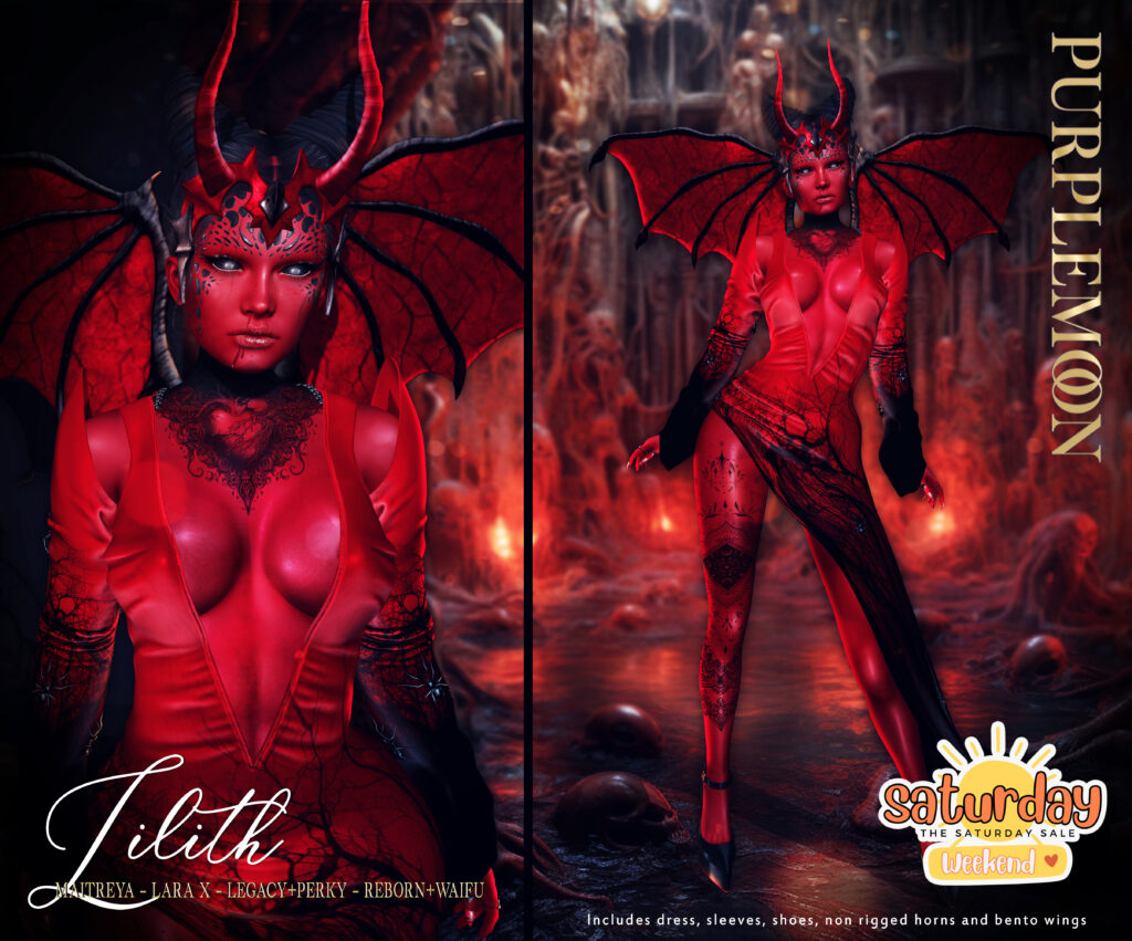Lilith Demon Outfit - Legacy/MaitreyaX/Reborn/+mods	&lt;a href=&quot;http://maps.secondlife.com/secondlife/Stellar/126/37/22&quot; target=&quot;_blank&quot;&gt;Teleport&lt;/a&gt;