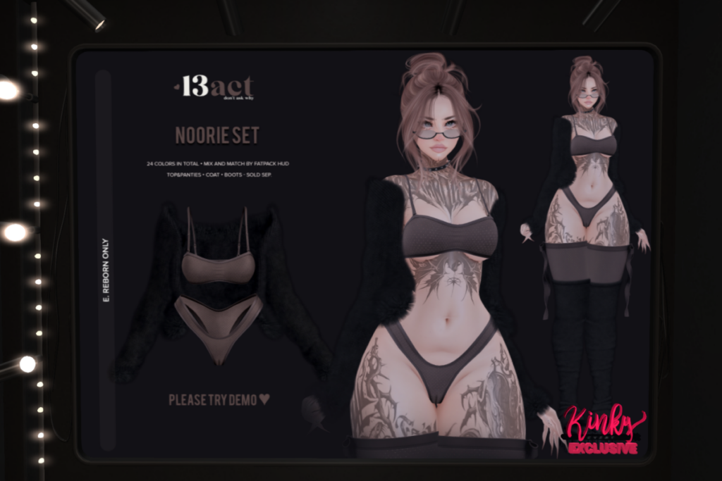 Noorie Top &amp; Panties and Coat - Reborn, L$269-L$350 each/L$1699-L$2699 each FP