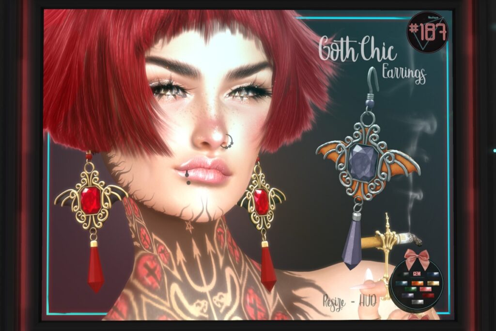 Goth Chic Earrings, L$259 FP