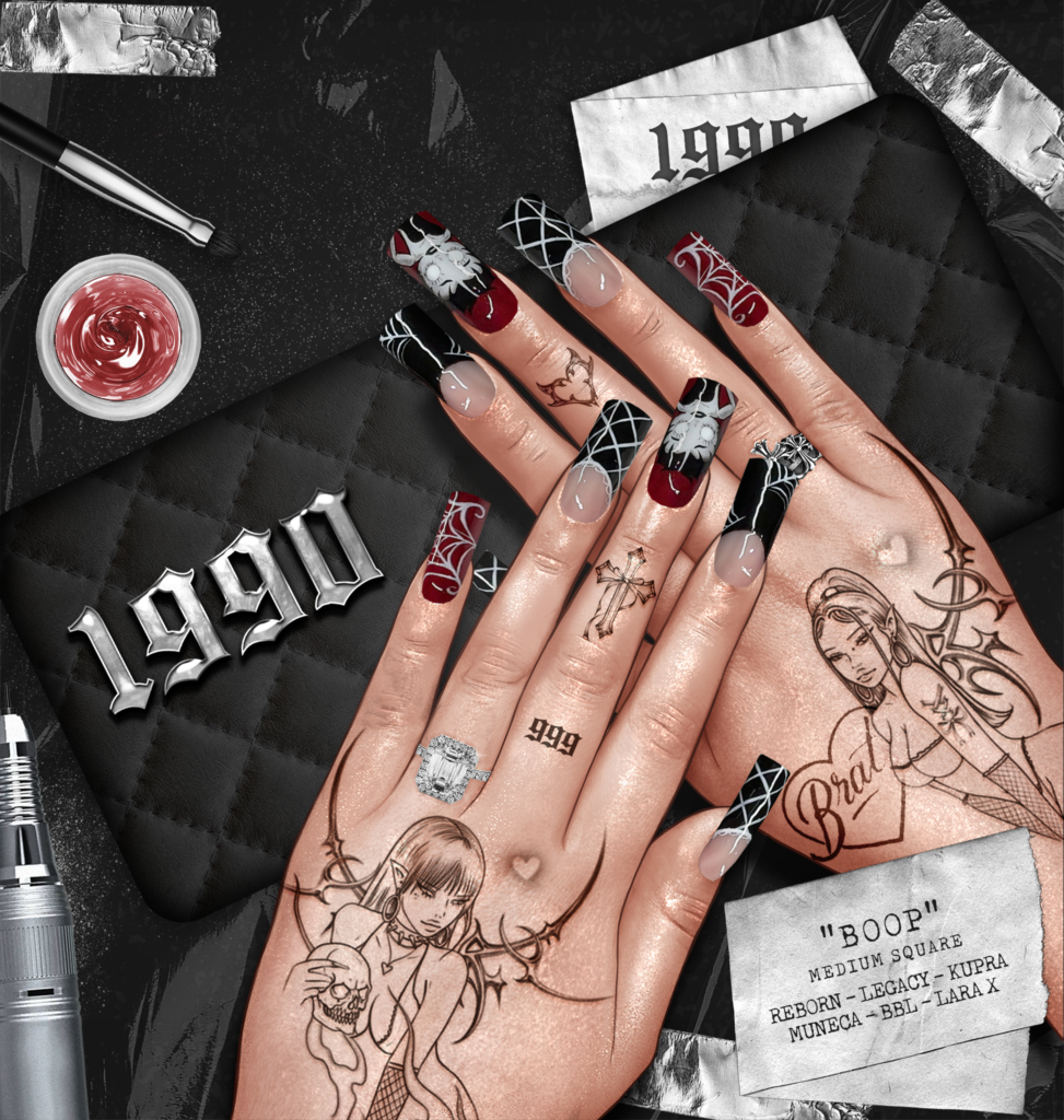 Boop Nails - Inithium/Legacy/MaitreyaX/Reborn/Yentements	&lt;a href=&quot;https://maps.secondlife.com/secondlife/Redwood/150/106/22&quot; target=&quot;_blank&quot;&gt;Teleport&lt;/a&gt;