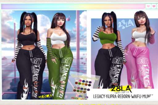 Jiyoon Top &amp; Pants - Inithium/Legacy/Reborn/Yentements/+mods, L$299 each/L$2999 FP