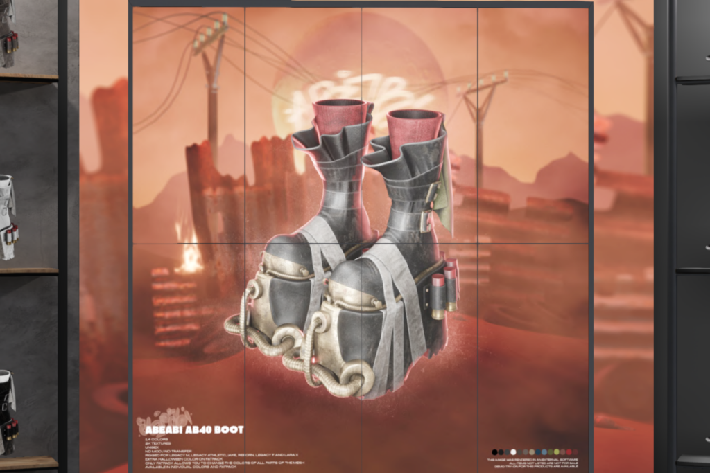 AB40 Boots - Jake/Legacy M+F/MaitreyaX/Reborn/+mods, L$199 each/L$1999 each FP