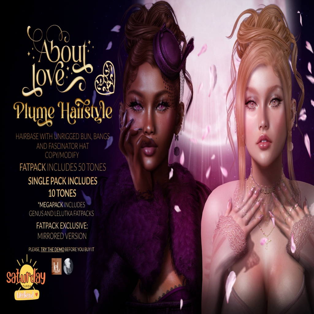 Plume Hairstyle &amp; Hairbase - EvoX/Genus	&lt;a href=&quot;http://maps.secondlife.com/secondlife/Styrsky/61/52/2369&quot; target=&quot;_blank&quot;&gt;Teleport&lt;/a&gt;