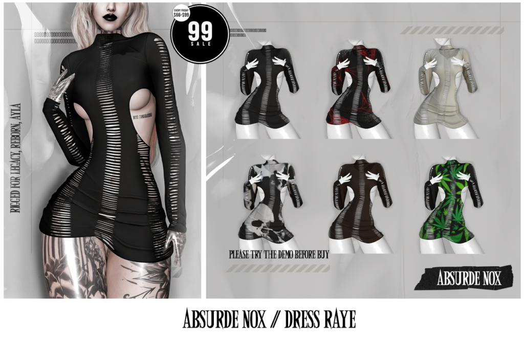 Raye Dress - Ayla/Legacy/Reborn	&lt;a href=&quot;http://maps.secondlife.com/secondlife/Forever%20Land/85/148/1799&quot; target=&quot;_blank&quot;&gt;Teleport&lt;/a&gt;