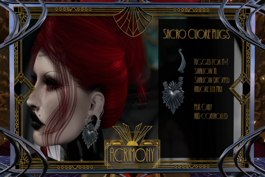Sacro Cuore Plugs - LEX Max F+M Ears/Swallow Dropped F+M Ears/Swallow XL F+M Ears, L$450
