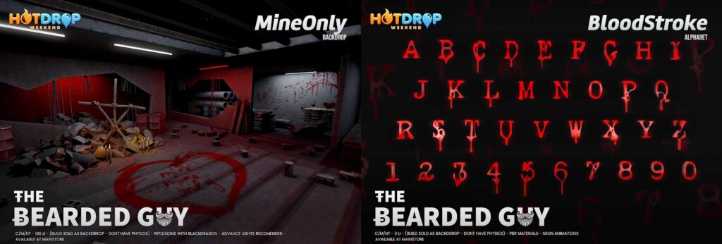 Mine Only Backdrop &amp; Blood Stroke Alphabet