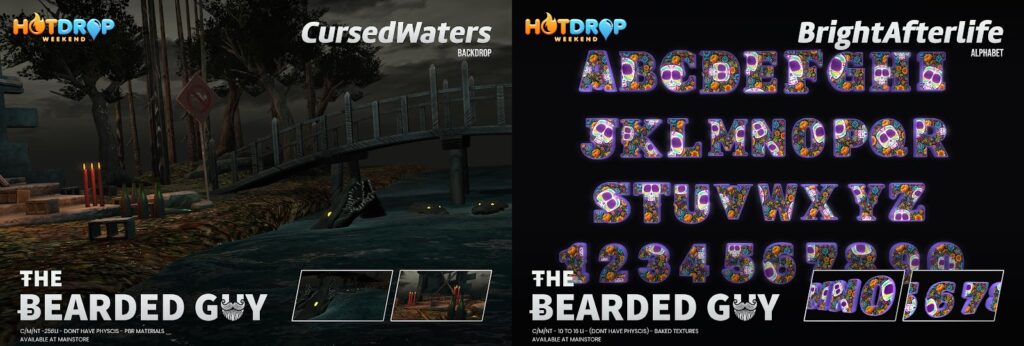 Cursed Waters Backdrop &amp; Bright Afterlife Alphabet