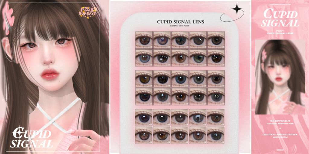 Cupid Signal Lens Eyes - BOM/Catwa/EvoX/Mesh/Omega	&lt;a href=&quot;http://maps.secondlife.com/secondlife/Dove/92/43/1108&quot; target=&quot;_blank&quot;&gt;Teleport&lt;/a&gt;