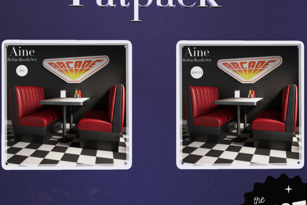 Robin Booth Set, L$249-L$449 each/ L$999 PG FP/L$1110 Adult FP