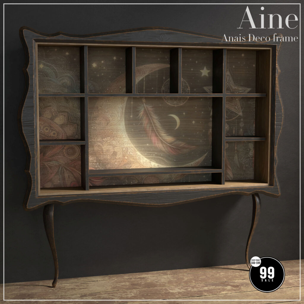 Anais Deco Frame Decor	&lt;a href=&quot;http://maps.secondlife.com/secondlife/Spirit%20Hills/128/228/22&quot; target=&quot;_blank&quot;&gt;Teleport&lt;/a&gt;