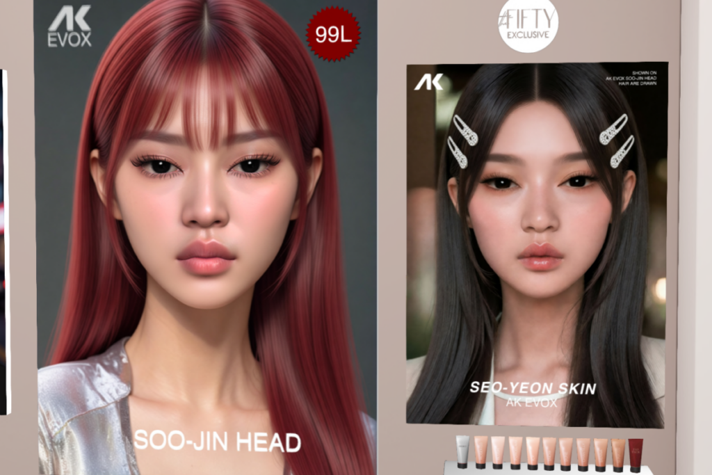 Seo-Yeon Skin - AkX/Evo X, L$750 each/L$3500 FP | Soo-Jin Head, L$99