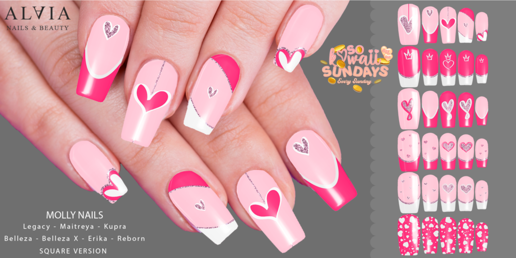 Molly Nails - Belleza/Erika/GenX/Inithium/Legacy/Maitreya/Reborn	&lt;a href=&quot;http://maps.secondlife.com/secondlife/Mellor/99/200/27&quot; target=&quot;_blank&quot;&gt;Teleport&lt;/a&gt;