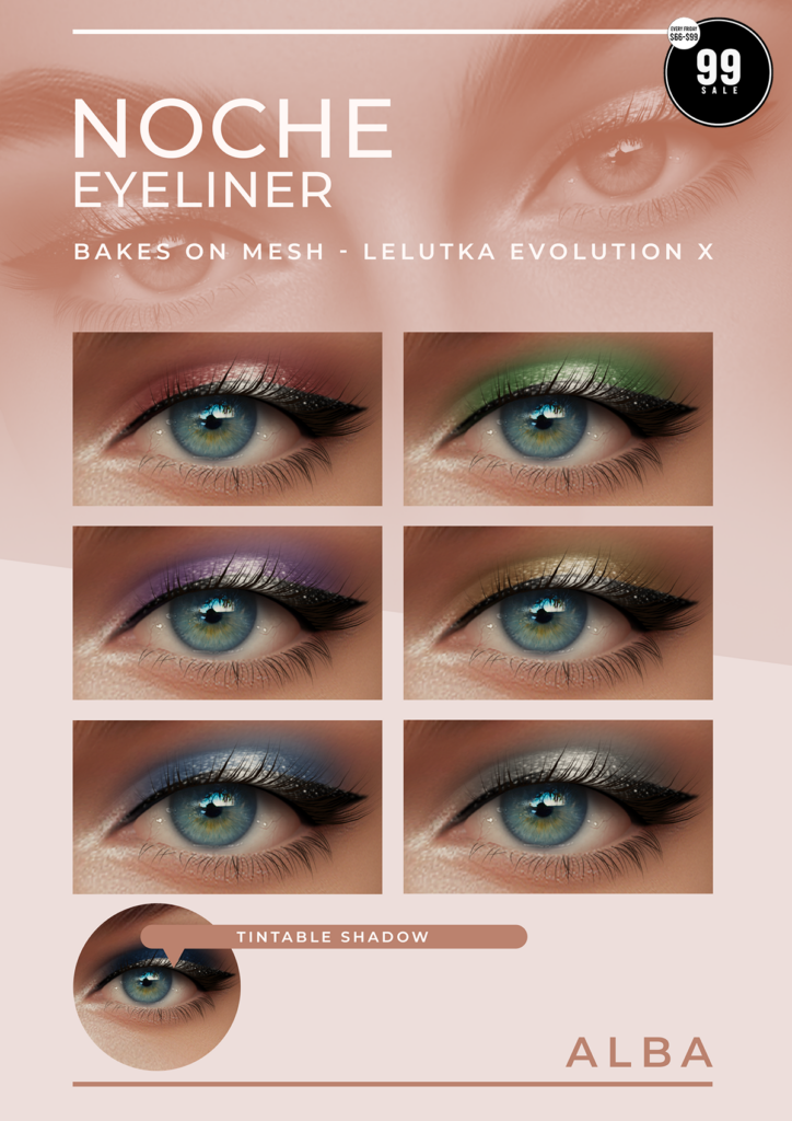 Noche Eyeliner - EvoX	&lt;a href=&quot;http://maps.secondlife.com/secondlife/AmCoz/200/144/2106&quot; target=&quot;_blank&quot;&gt;Teleport&lt;/a&gt;
