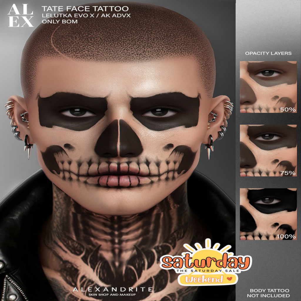 Tate Face Tattoo - AkX/EvoX	&lt;a href=&quot;http://maps.secondlife.com/secondlife/Scott/4/64/1251&quot; target=&quot;_blank&quot;&gt;Teleport&lt;/a&gt;