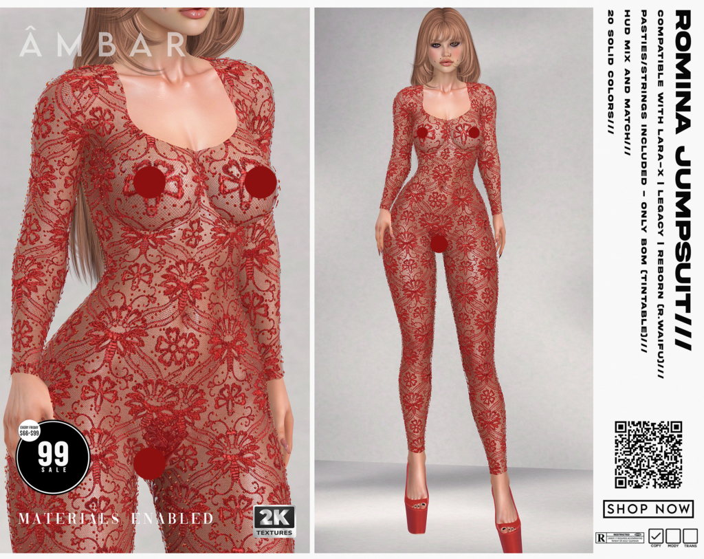 Romina Jumpsuit with Pasties - BOM/Legacy/MaitreyaX/Reborn/+mods	&lt;a href=&quot;http://maps.secondlife.com/secondlife/Mellow%20Marina/144/64/21&quot; target=&quot;_blank&quot;&gt;Teleport&lt;/a&gt;