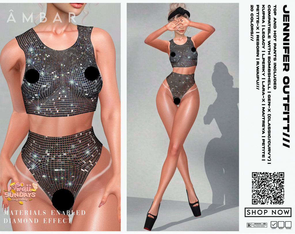 Jennifer Outfit - GenX/Inithium/Legacy/Maitreya/Reborn/+mods	&lt;a href=&quot;http://maps.secondlife.com/secondlife/Mellow%20Marina/145/49/21&quot; target=&quot;_blank&quot;&gt;Teleport&lt;/a&gt;