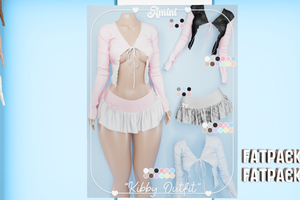 Kibby Outfit - Legacy/MaitreyaX/Reborn/+mods, L$295 each/L$1599 each FP/L$2799 MP