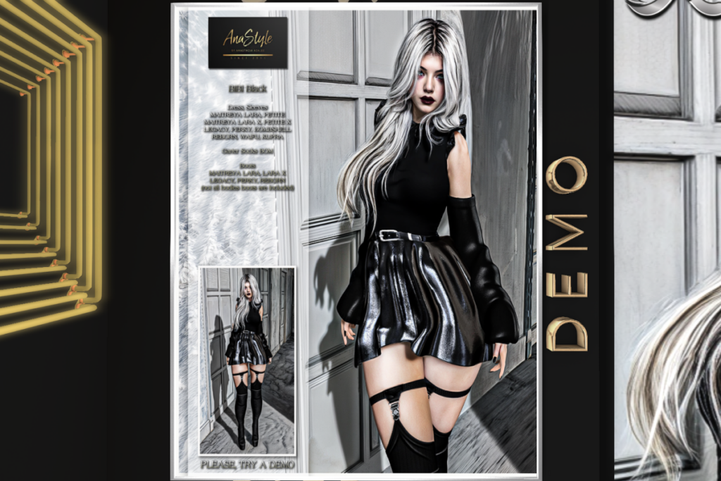 Bibi Dress, Sleeves, Garter Socks, &amp; Boots - BOM/Inithium/Legacy/Maitreya/Reborn/+mods, L$99-L$199 each/L$1399 FP