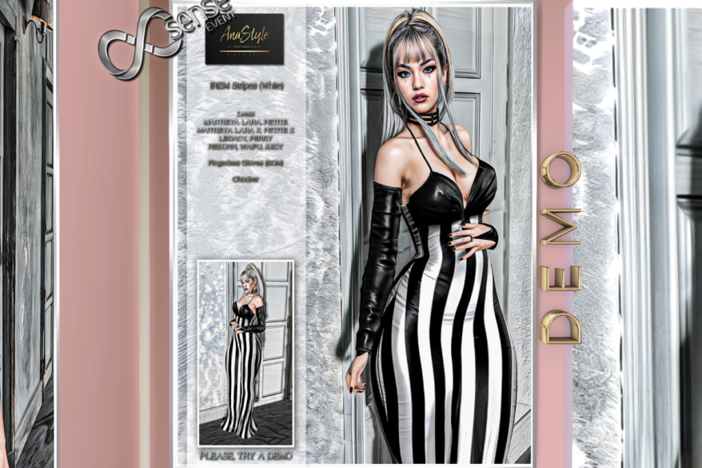 Irem Dress - Legacy/Maitreya/Reborn/+mods, L$199 each/L$1399 FP | Irem Choker, L$120 | Irem Fingerless Gloves - BOM, L$150