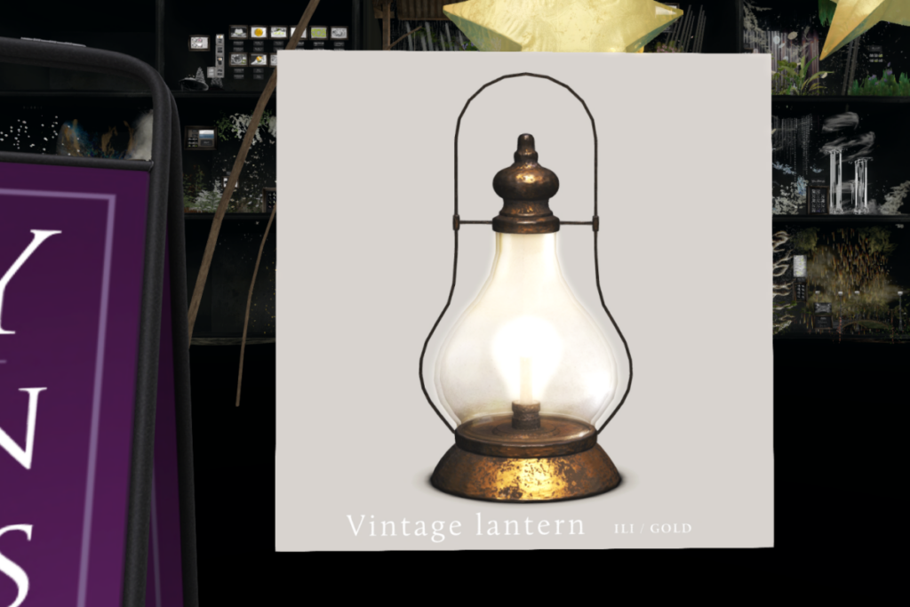 Vintage Lantern	&lt;a href=&quot;http://maps.secondlife.com/secondlife/Rigi/41/98/3799&quot; target=&quot;_blank&quot;&gt;Teleport&lt;/a&gt;