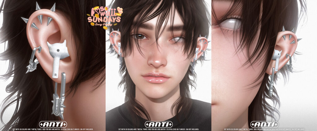 Delicious Earrings - EvoX Ears Human F+M	&lt;a href=&quot;http://maps.secondlife.com/secondlife/maya%20bay/55/160/1002&quot; target=&quot;_blank&quot;&gt;Teleport&lt;/a&gt;