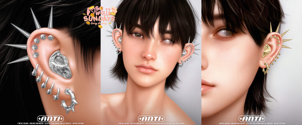 Unconditional Earrings - EvoX Ears Elf F+M/EvoX Ears Human F+M	&lt;a href=&quot;http://maps.secondlife.com/secondlife/maya%20bay/55/160/1002&quot; target=&quot;_blank&quot;&gt;Teleport&lt;/a&gt;