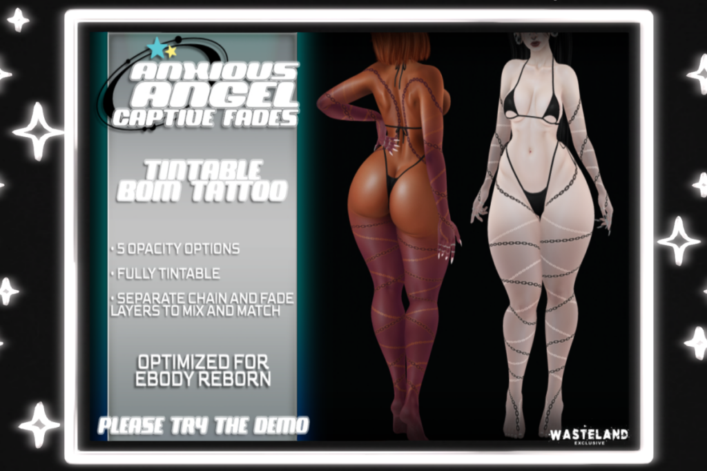 Captive Fades Tattoo - BOM for Reborn, L$249