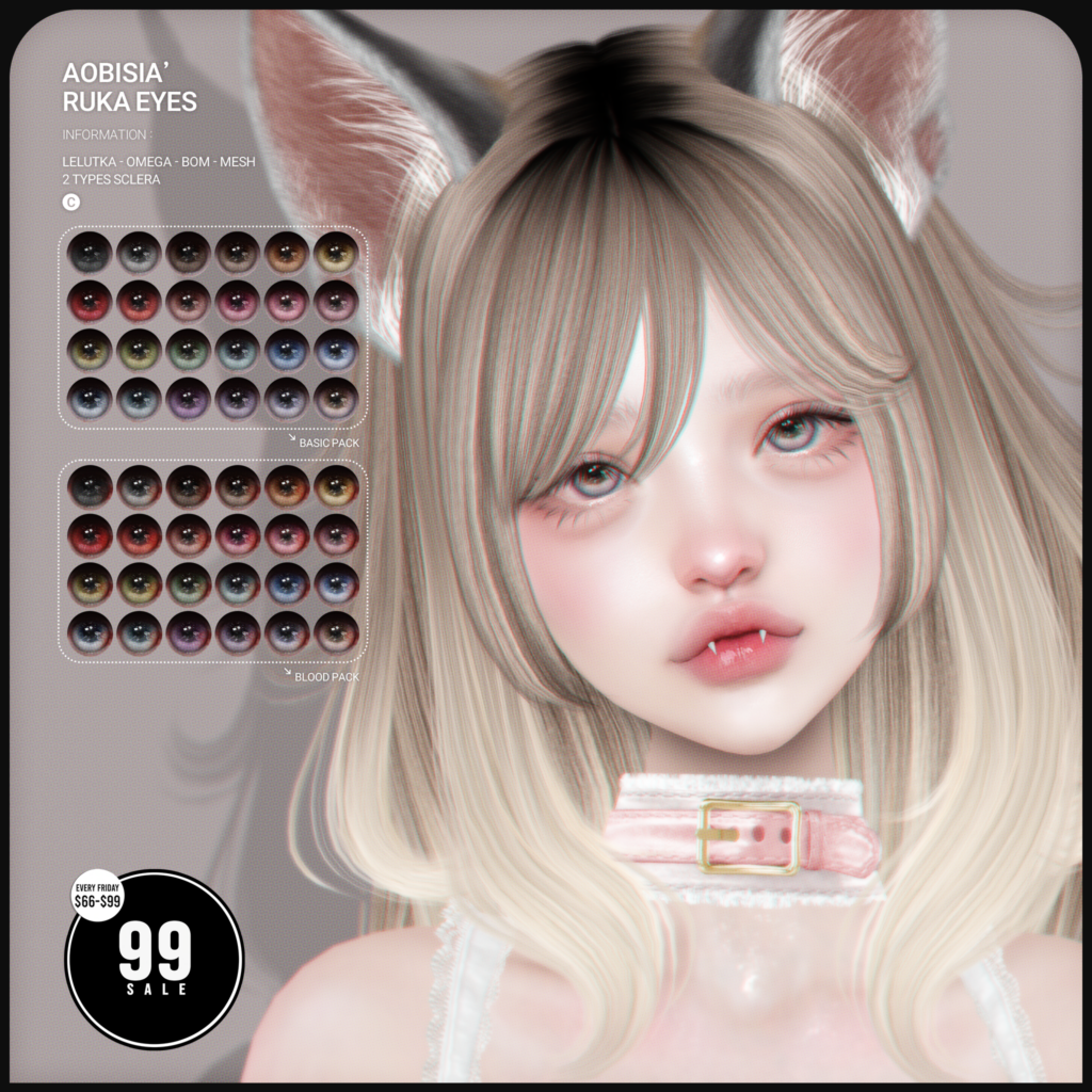 Ruka Eyes - BOM/EvoX/Mesh/Omega	&lt;a href=&quot;http://maps.secondlife.com/secondlife/Stay/88/219/850&quot; target=&quot;_blank&quot;&gt;Teleport&lt;/a&gt;