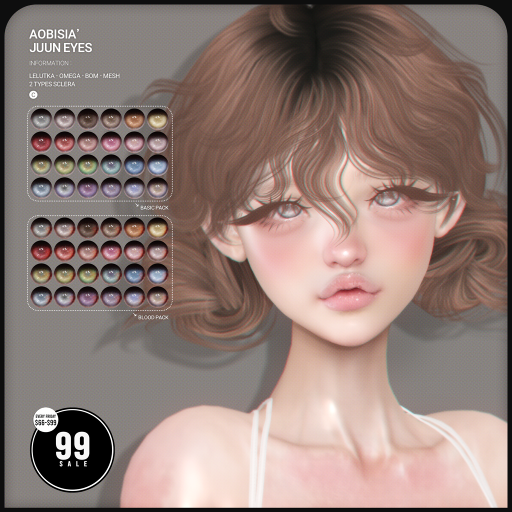 Juun Eyes - BOM/EvoX/Mesh/Omega	&lt;a href=&quot;http://maps.secondlife.com/secondlife/Stay/88/219/850&quot; target=&quot;_blank&quot;&gt;Teleport&lt;/a&gt;