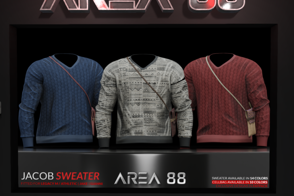 Jacob Sweater - Gianni/Jake/Legacy/+mods, L$250 each/L$999 FP