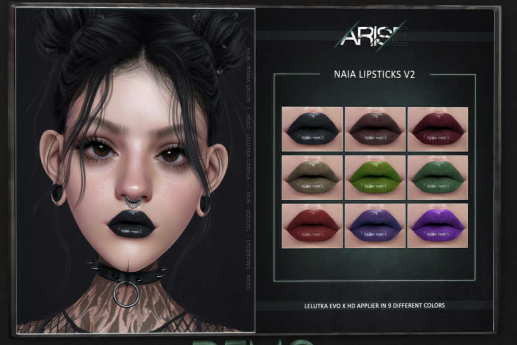 Naia Lipsticks v2- EvoX, L$269